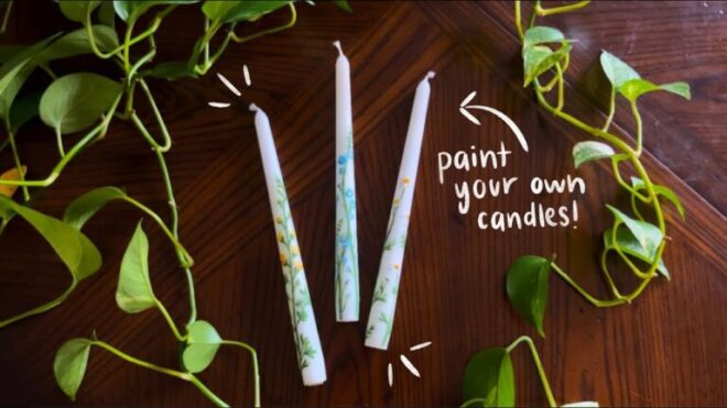 Personalize Your Space with Custom Painted Candles